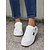 billiga Damsneakers-vita platåsneakers för kvinnor med fjärilsbroderier | lediga snörskor för vardagsbruk
