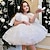 baratos Vestidos de Festa-Infantil Para Meninas Vestido de festa Côr Sólida Sem Manga Espetáculo Com Transparência Princesa Doce Com Transparência Longuette Vestido da bainha Vestido De Tule Verão Primavera Outono Crianças
