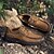 economico Slip-ons e mocassini da uomo-scarpe da trekking da uomo in similpelle in stile vintage con chiusura a lacci e suola robusta, comode e resistenti, perfette per le attività all&#039;aperto