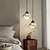 economico Luci a sospensione-lampada a sospensione in terrazzo wabi-sabi emisfero rotondo cemento legno massello lampada a sospensione a 1 luce 85-265v