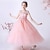 abordables Robes à Fleurs pour Filles-Robe de Demoiselle d&#039;Honneur Fille enfants Fille Robe de princesse Utilisation Mariage Soirée Elégant Magnifique Maille Couleur unie Sans Manches Col Ras du Cou Blanche Rose Claire 4 ans et +