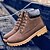 baratos Botas de trabalho-botas de trabalho amarelas clássicas masculinas – botas de cano curto duráveis com cadarço, colarinho acolchoado e sola resistente