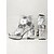 cheap Ankle Boots-Women&#039;s Sequin Floral Ankle Boots – Glittering Platform Block Heels for Parties and Events