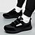 cheap Men&#039;s Sneakers-Men&#039;s Black Warm and Cozy Winter Sneakers with Fleece Lining - Ideal for Outdoor Activities