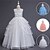 abordables Robes à Fleurs pour Filles-Robe de Demoiselle d&#039;Honneur Fille enfants Fille Robe de princesse Utilisation Mariage Soirée Elégant Magnifique Maille Couleur unie Sans Manches Col Ras du Cou Blanche Rose Claire 4 ans et +