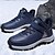 baratos Inverno e botas de neve-botas masculinas para caminhadas ao ar livre no inverno - tênis quentes forrados com pele, à prova d&#039;água, com sola antiderrapante e tira de velcro