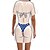 abordables Gráfico divertido-Vestido tipo pareo con camiseta de bikini para mujer