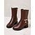 baratos Botas da moda-botas femininas de inverno de cano médio com forro de pele de couro sintético preto com pingente de estrela e saltos altos – calçado elegante e quente para o tempo frio