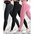 preiswerte Yoga Leggings &amp; Strumpfhosen-Damen Yogahose Yoga-Leggings 3 Packungen Hohe Taille Yoga Fitnesstraining Pilates Strumpfhosen Schwarz + Dunkelgrau + Rosa Schwarz + Dunkelgrau + Champagner dunkelgrau+blau+schwarz Spandex Herbst