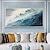 baratos Pinturas de Paisagens-Mintura artesanal mar onda paisagem pinturas a óleo sobre tela arte de parede decoração moderna imagem abstrata para decoração de casa rolou sem moldura pintura não esticada