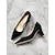 abordables Semiformal-Zapatos de tacón de bloque con punta puntiaguda de charol sintético verde brillante: elegantes zapatos formales para mujer