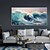 baratos Pinturas de Paisagens-Mintura artesanal mar onda paisagem pinturas a óleo sobre tela arte de parede decoração moderna imagem abstrata para decoração de casa rolou sem moldura pintura não esticada