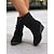 abordables Botas holgadas-Botines de ante marrón para mujer: cómodos tacones de cuña con diseño holgado, ideales para usar en otoño e invierno.
