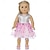 baratos Bonecas Reborn-2 pcs Roupas para Boneca Americana Presente para Roupas de Boneca de 18 polegadas e Acessórios Incluindo Casaco e Vestido (SEM BONECA) Presente de Natal