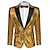 abordables Tapas-Retro Antiguo Años 80 Metálico Brillante Esmoquin Trajes Disco Lentejuelas Disfraz Hombre Disfraz de carnaval Navidad Víspera de Todos los Santos Carnaval Fiesta de Cóctel Fiesta temática Desfile del