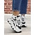 ieftine Adidași de Damă-adidași de iarnă înalți de damă cu căptușeală din blană – pantofi sport calduri pentru exterior, cu design cu șireturi și talpă rezistentă