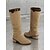 abordables Botas holgadas-Botas altas hasta la rodilla de gamuza sintética para mujer con detalle de hebilla, estilo occidental, calzado casual de otoño e invierno para uso diario