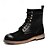 baratos Botas de cano curto-botins masculinos de dois tons com cadarço | design em couro sintético e camurça para uso casual e ao ar livre
