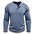 cheap Casual Henley Tee-Men's T Shirt Henley Shirt Long Sleeve Shirt Long Sleeve Plain Fashion Designer Casual Buttons Henley Daily Street Sports Spring &amp;  Fall milk white Henley T-Shirt