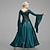 billige Ballroomkjoler-Ballroom-dans Kjole Tvinning Krystall / Rhinestone Dame Ytelse Trening Langermet Sateng Spandex