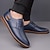 economico Semi-formale-scarpe casual da uomo in similpelle oxford blu navy con design allacciato, comode ed eleganti per l&#039;uso quotidiano