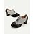levne Dámské Vintage Boty-dámské černo-bílé kostkované šněrovací oxfordky s brogue detaily a blokovými podpatky – elegantní obuv inspirovaná vintage stylem pro práci i ležérní outfity