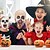 economico Parrucche da festa-simulazione di cuoio capelluto finto di halloween parrucca di cuoio capelluto gioco di ruolo monaco calvo cosplay mascherata oggetti di scena