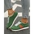 voordelige Damessneakers-retro-geïnspireerde groene suède sneakers voor dames met rubberen zool - comfortabel en stijlvol voor dagelijks gebruik