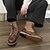 baratos Botas de cano curto-botins masculinos de dois tons com cadarço | design em couro sintético e camurça para uso casual e ao ar livre