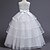 abordables Robes à Fleurs pour Filles-Robe de Demoiselle d&#039;Honneur Fille enfants Fille Robe de princesse Utilisation Mariage Soirée Elégant Magnifique Maille Couleur unie Sans Manches Col Ras du Cou Blanche Rose Claire 4 ans et +
