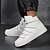 ieftine Adidași Bărbați-adidași roșii cu velcro înalți pentru bărbați cu talpă anti-alunecare - încălțăminte casual elegantă