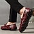 cheap Loafers-Men's Burgundy Crocodile Pattern Loafers with Tassel Detail and Non-Slip Sole - Luxury Slip-On Shoes for Casual and Formal Wear