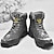 baratos Inverno e botas de neve-Homens Botas Botas de Neve Botas de caminhada Botas de inverno Forro de Lã Camurça Náilon Confortável Antiderrapante Com Cadarço Preto Cinzento