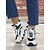 ieftine Adidași de Damă-adidași de iarnă înalți de damă cu căptușeală din blană – pantofi sport calduri pentru exterior, cu design cu șireturi și talpă rezistentă