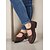 economico Anni &amp;#39;80-scarpe mary jane marroni da donna con dettagli brogue, cinturino con fibbia e suola spessa antiscivolo: calzature casual retrò da indossare tutti i giorni