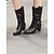 cheap Slouch Boots-Women&#039;s Brown Knee-High Boots with Buckle Details and Block Heels – Classic and Versatile Footwear for Casual and Fall Outfits