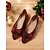 abordables Sandalias planas de mujer-Bailarinas de cuadros escoceses rojos para mujer: zapatos sin cordones con diseño festivo con nudos para uso casual y festivo