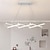 abordables Suspension-Lustre LED moderne pliable et rétractable à intensité variable avec télécommande, luminaires suspendus linéaires en spirale 220-240 V
