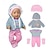 baratos Conjuntos de Roupas e Acessórios para Bonecas-Roupas para Boneca Reborn de Bebê de 17-22 polegadas Menino Boneca Bebê de 17-22 polegadas Pato Amarelo Conjunto de 5pcs Roupas de Boneca Acessórios se adequam a Boneca Bebê Menina de 17-22 polegadas