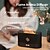cheap Humidifiers &amp; Dehumidifiers-Household Air Humidifier Diffuser With remote control Ultrasonic 3D Flowing light Air Purifier Aromatherapy Flame Aroma Diffuser