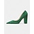 preiswerte Halbformell-Klassische High Heels aus Wildleder mit spitzer Spitze für Damen | Pumps mit Blockabsatz für die Arbeit und Partys