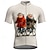 abordables Maillots pour hommes-Homme Maillot de cyclisme Graphique Manche Courte Cyclisme T-shirt Maillot avec 3 poches arrière VTT Vélo tout terrain Séchage Rapide Design Anatomique Évacuation de l'Humidité Respirant Des sports