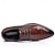 economico Formale-scarpe eleganti da uomo in similpelle con motivo coccodrillo marrone – calzature formali con lacci e design strutturato per lavoro e matrimoni