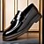 cheap Loafers-Men's Black Patent Leather Tassel Loafers – Elegant Slip-On Dress Shoes for Formal Events, Weddings, and Business Wear