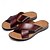 cheap Outdoor Sandals-Men's Casual Cross-Strap Sandals, Comfortable Faux Leather Summer Slide Shoes for Outdoor and Beach Wear