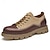 baratos Casual-sapatos masculinos duráveis de couro sintético e camurça com cadarço – calçados casuais elegantes para uso diário e ao ar livre