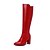 preiswerte Modische Stiefel-Schwarze Damen-Kniestiefel aus Lackleder mit Blockabsatz, schlichtes Design für modische Abendgarderobe und besondere Anlässe
