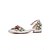 preiswerte Halbformell-Flache weiße Brautschuhe mit Blumenmuster und Knöchelriemen für Damen – elegante Brautschuhe für Hochzeiten und Gartenzeremonien