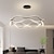 preiswerte Pendelleuchte-moderner linearer LED-Kronleuchter mit weißem Silikagel-Schirm, einstellbare Hängelänge, weiß, dritter Gang, Dimmfunktion, 110-240 V