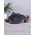 cheap Casual Sandals-Women&#039;s Comfortable Blue Perforated Faux Leather Block Heel Sandals with Bowknot - Perfect for Summer